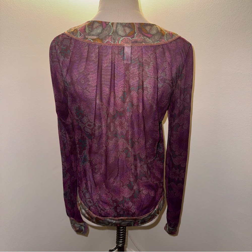 Maaji Women’s Large Purple Pink Horse Print Mesh Full Zip Lightweight Jacket - Picture 6 of 6